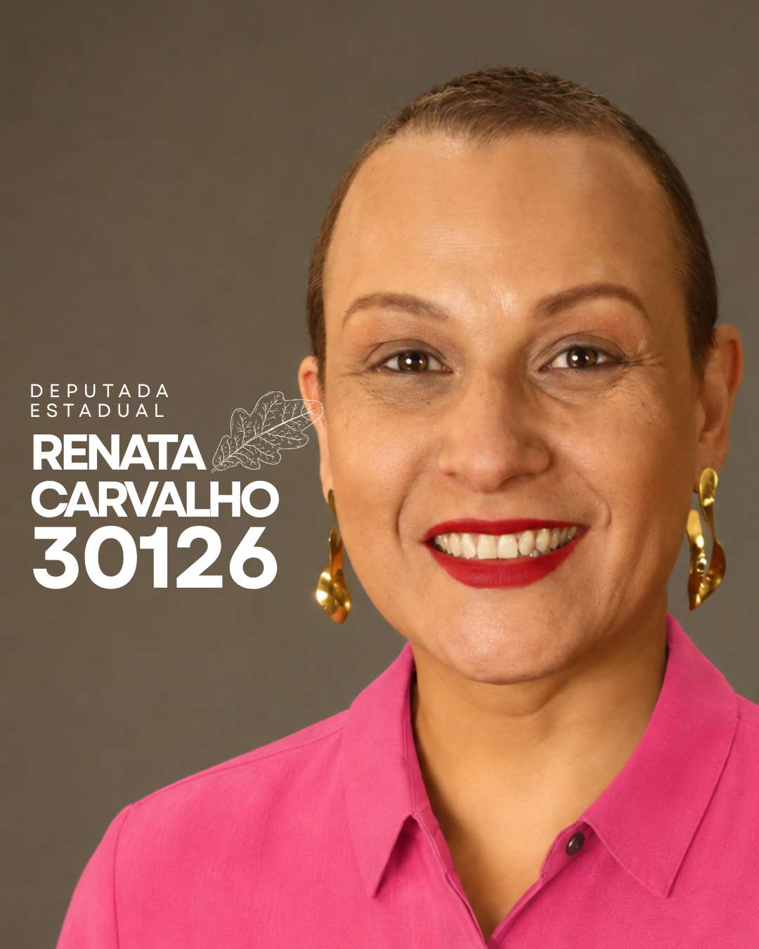 Retrato de Renata Carvalho, candidata a Deputada Estadual por Minas Gerais.